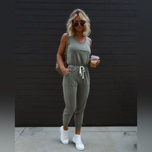 Kathleen Pocketed drawstring jumpsuit